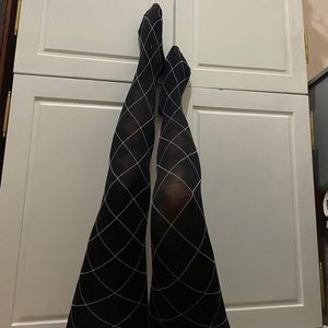 High tights black with white details
